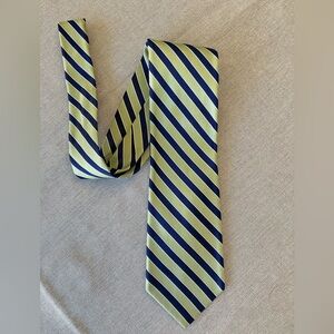 Daniel Cremieux Navy and Olive Striped Tie